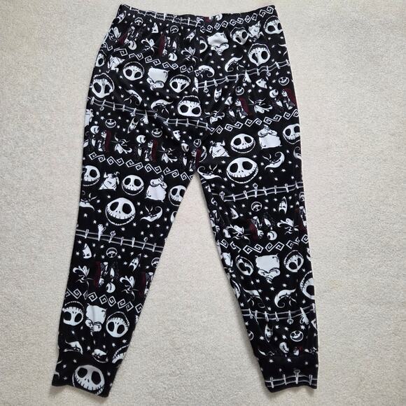 Disney Nightmare Before Christmas Skellington Women's L (12/14) Fleece PJ Set - Picture 9 of 16